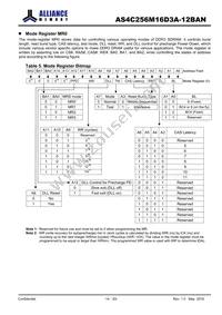 AS4C256M16D3A-12BANTR Datasheet Page 14