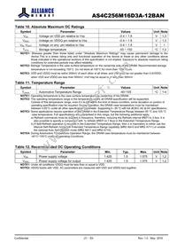 AS4C256M16D3A-12BANTR Datasheet Page 21