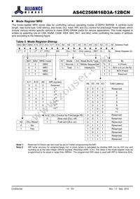 AS4C256M16D3A-12BCNTR Datasheet Page 14