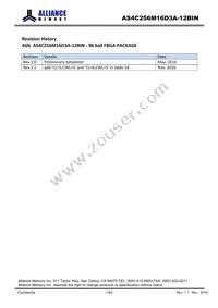 AS4C256M16D3A-12BINTR Datasheet Cover