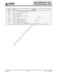 AS4C256M16D3B-12BINTR Datasheet Page 5