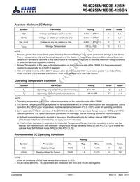 AS4C256M16D3B-12BINTR Datasheet Page 16