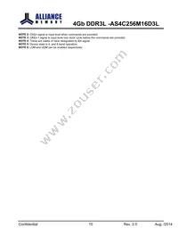 AS4C256M16D3L-12BINTR Datasheet Page 10