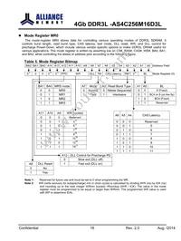 AS4C256M16D3L-12BINTR Datasheet Page 16