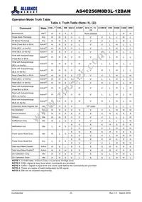 AS4C256M8D3L-12BANTR Datasheet Page 8