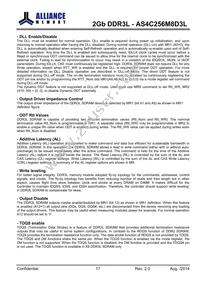 AS4C256M8D3L-12BINTR Datasheet Page 17