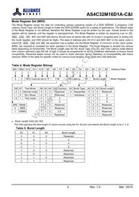 AS4C32M16D1A-5TINTR Datasheet Page 9