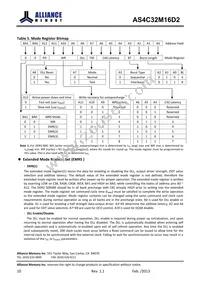 AS4C32M16D2-25BIN Datasheet Page 10