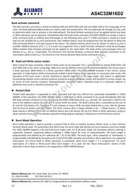 AS4C32M16D2-25BIN Datasheet Page 17