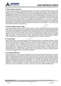 AS4C32M16D2A-25BCNTR Datasheet Page 16