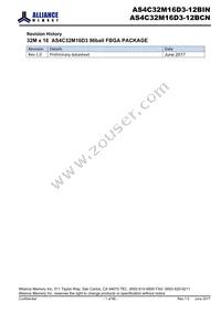 AS4C32M16D3-12BINTR Datasheet Cover