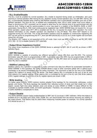 AS4C32M16D3-12BINTR Datasheet Page 17