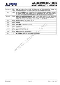 AS4C32M16D3L-12BCN Datasheet Page 7