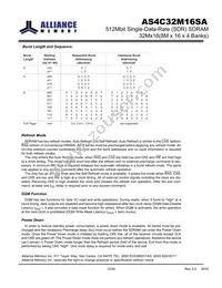 AS4C32M16SA-7BINTR Datasheet Page 12