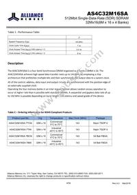AS4C32M16SA-7TINTR Datasheet Page 4