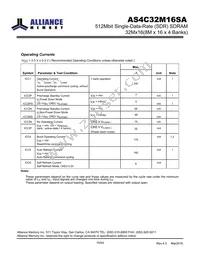 AS4C32M16SA-7TINTR Datasheet Page 15