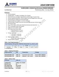 AS4C32M16SM-7TIN Datasheet Page 2