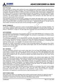 AS4C32M32MD1A-5BINTR Datasheet Page 19