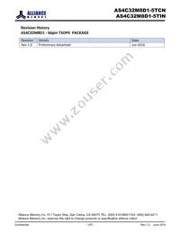 AS4C32M8D1-5TCN Datasheet Cover