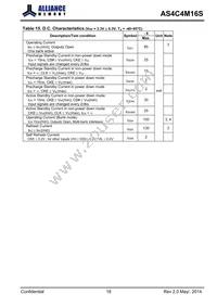 AS4C4M16S-6BINTR Datasheet Page 18