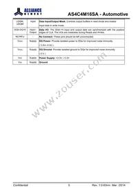 AS4C4M16S-6TAN Datasheet Page 5