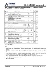 AS4C4M16S-6TAN Datasheet Page 19