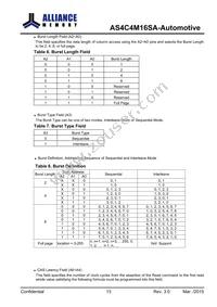 AS4C4M16SA-6BANTR Datasheet Page 14