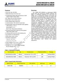 AS4C4M32D1A-5BINTR Datasheet Page 2