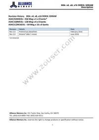 AS4C512M16D3L-12BINTR Datasheet Cover