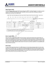AS4C512M16D3LA-10BIN Datasheet Page 12