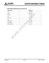 AS4C512M32MD3-15BCNTR Datasheet Page 3