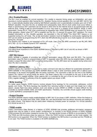 AS4C512M8D3-12BINTR Datasheet Page 17