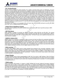 AS4C512M8D3A-12BCNTR Datasheet Page 17