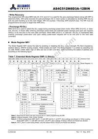 AS4C512M8D3A-12BINTR Datasheet Page 16