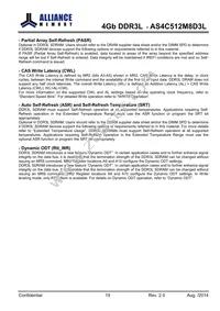 AS4C512M8D3L-12BINTR Datasheet Page 19