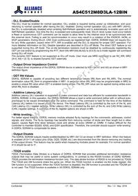 AS4C512M8D3LA-12BINTR Datasheet Page 17