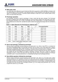 AS4C64M16D2-25BAN Datasheet Page 17