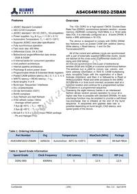 AS4C64M16D2-25BANTR Datasheet Page 2