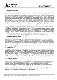 AS4C64M16D2-25BIN Datasheet Page 15