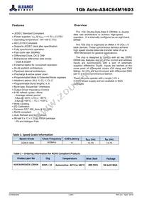 AS4C64M16D3-12BANTR Datasheet Page 2