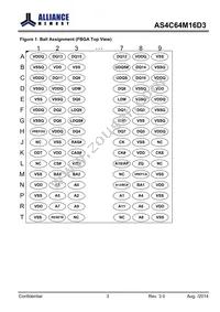 AS4C64M16D3-12BINTR Datasheet Page 3