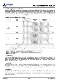 AS4C64M16D3A-12BANTR Datasheet Page 15