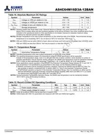 AS4C64M16D3A-12BANTR Datasheet Page 21