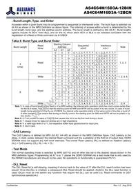 AS4C64M16D3A-12BINTR Datasheet Page 15
