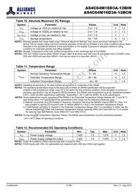AS4C64M16D3A-12BINTR Datasheet Page 21