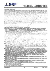 AS4C64M16D3L-12BINTR Datasheet Page 9