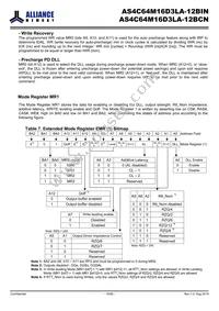 AS4C64M16D3LA-12BINTR Datasheet Page 16