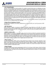 AS4C64M16D3LA-12BINTR Datasheet Page 17