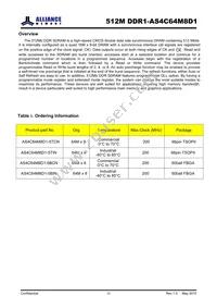 AS4C64M8D1-5BINTR Datasheet Page 3