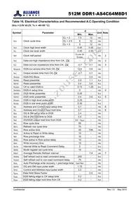 AS4C64M8D1-5BINTR Datasheet Page 14